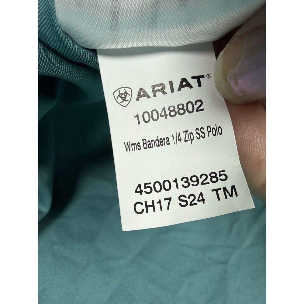 AriatTEK Womens Bandera 1/4 Zip Polo Shirt Teal Sun Protection Top NWT Size XXL - Picture 14 of 14